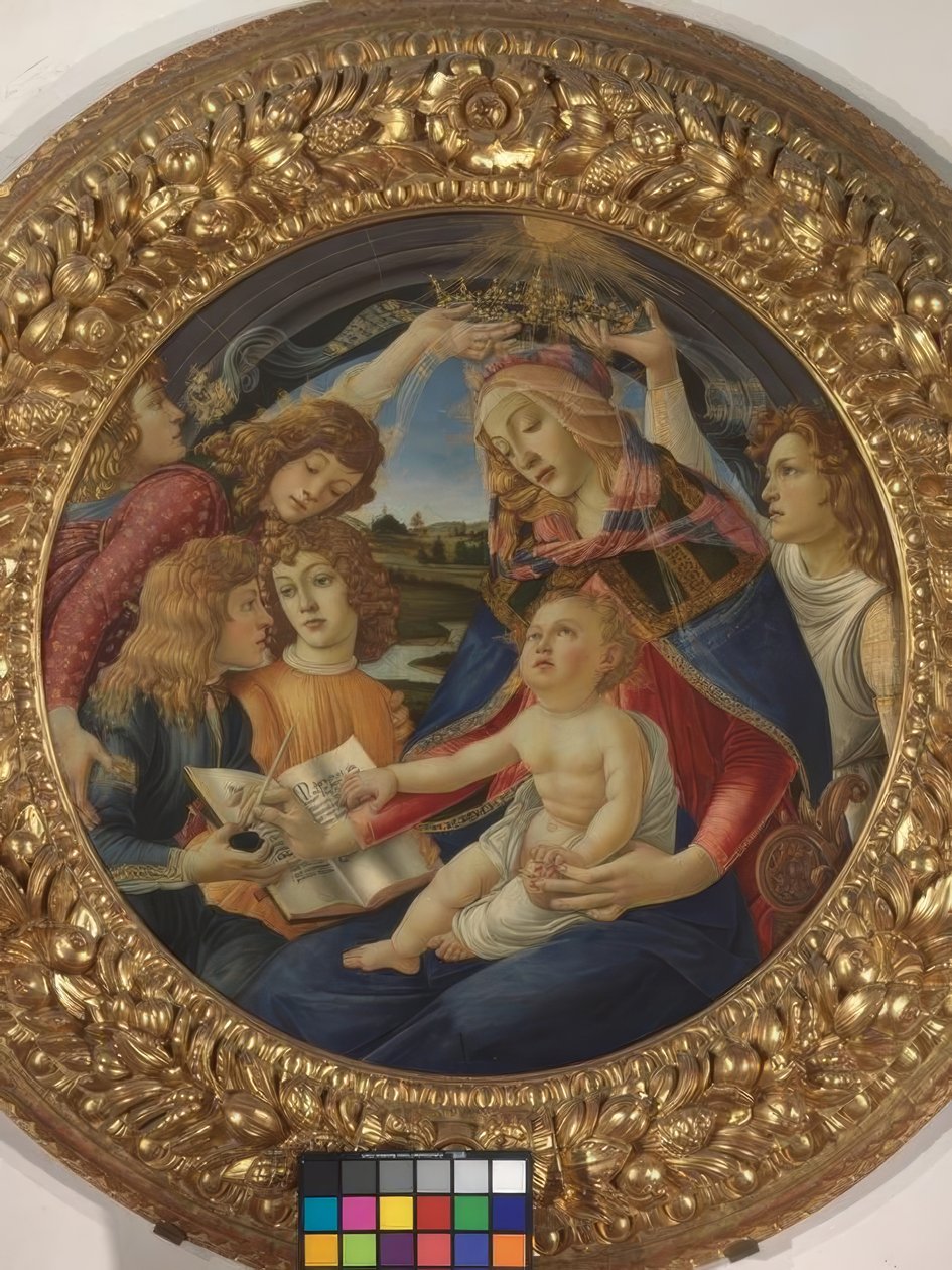 マリアと5人の天使 作： Sandro Botticelli