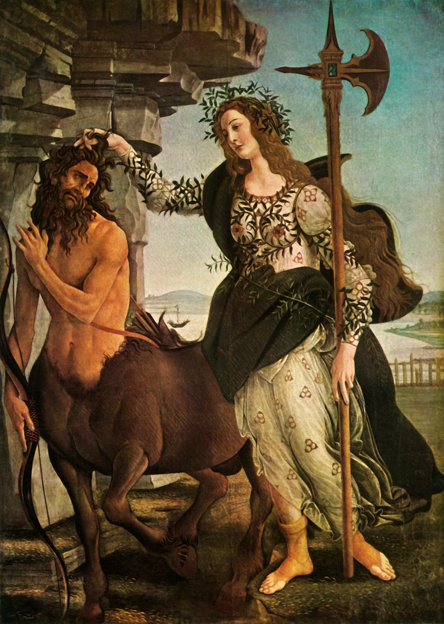 パラスとケンタウロス、c1480-1485、1937。 作： Sandro Botticelli