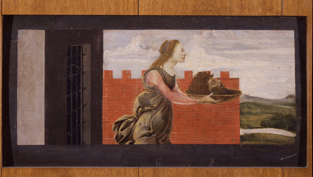 洗礼者聖ヨハネの頭を持つサロメ（パネル上のテンペラ） 作： Sandro Botticelli