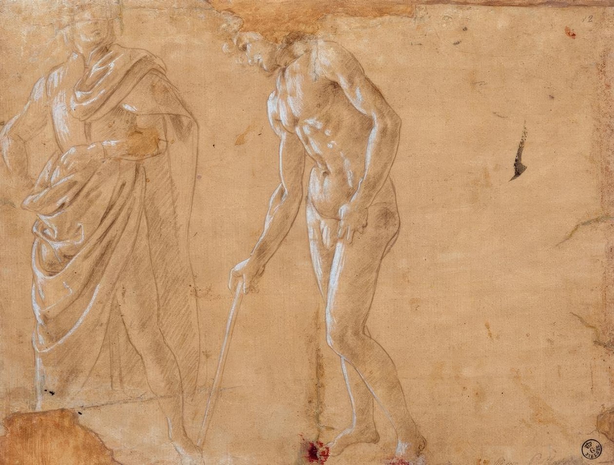 2つの図の研究 作： Sandro Botticelli