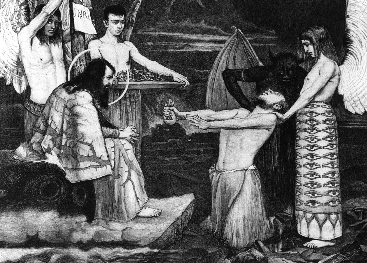 会議、ユダ、キリストの前、1896 作： サシャ・シュナイダー