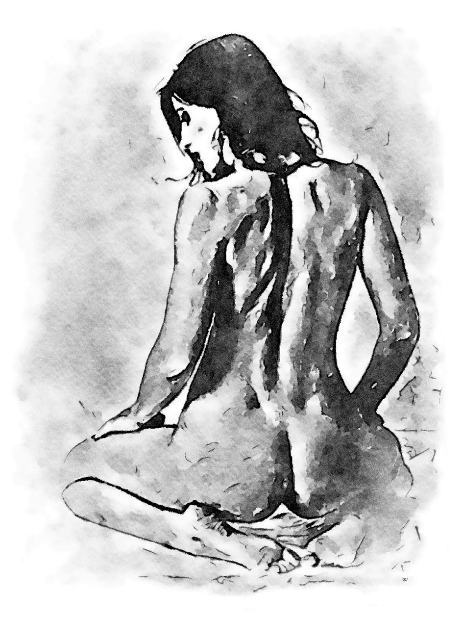 彼女の膝の上の美しい女性 作： SaskiaBJ