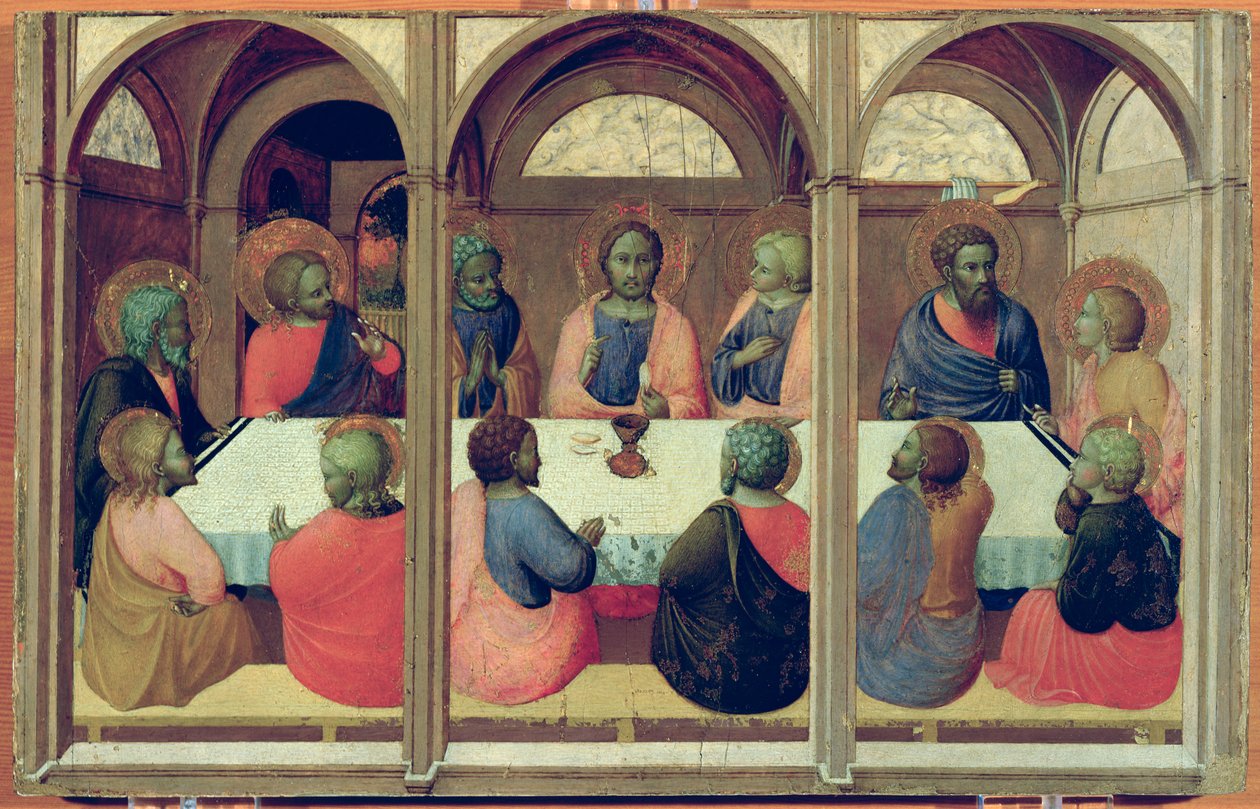 最後の晩餐、アルテデッララナの祭壇画、c.1426 作： ステファノ・サセッタ