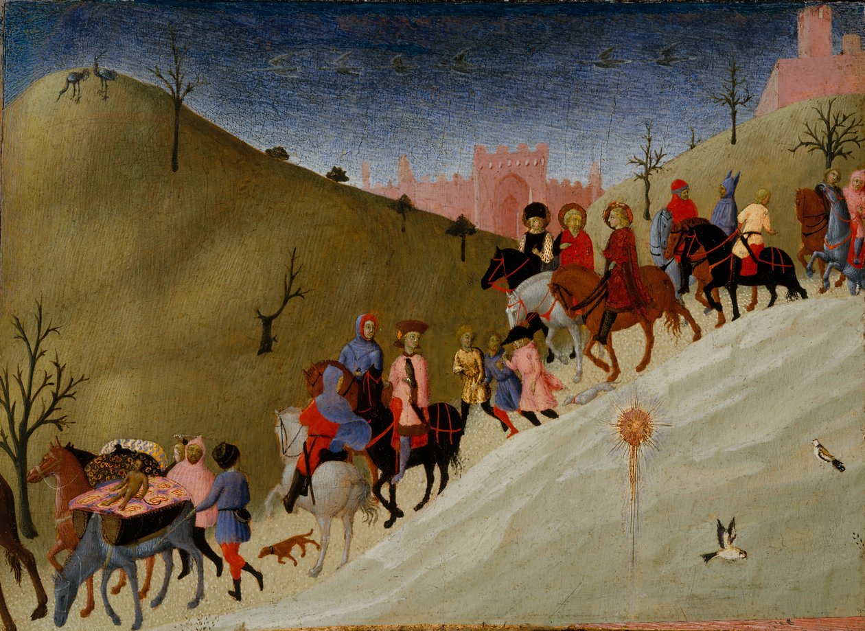 賢者の旅、ca。 1433-35。 作： サセッタ