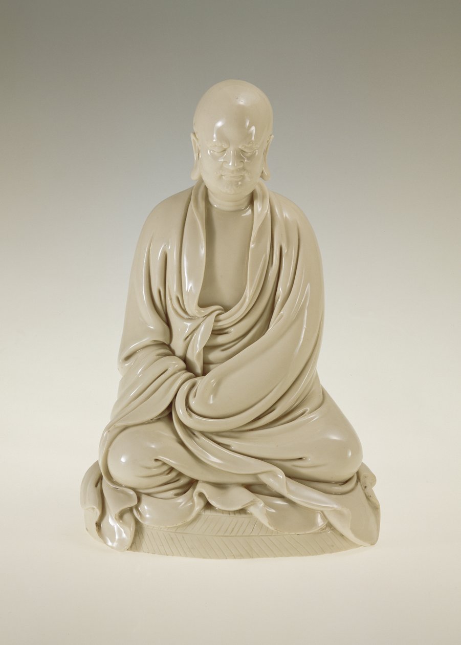 達磨（ダモ）、明王朝（1368-1644）（磁器） 作： 学校の中国語