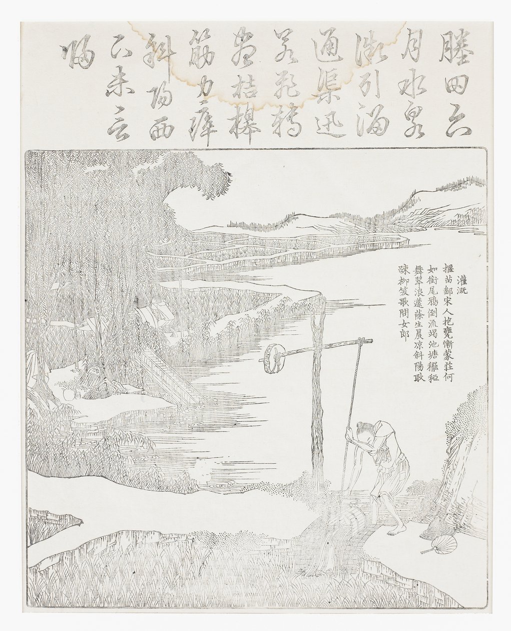 水田の灌漑 作： 学校の中国語