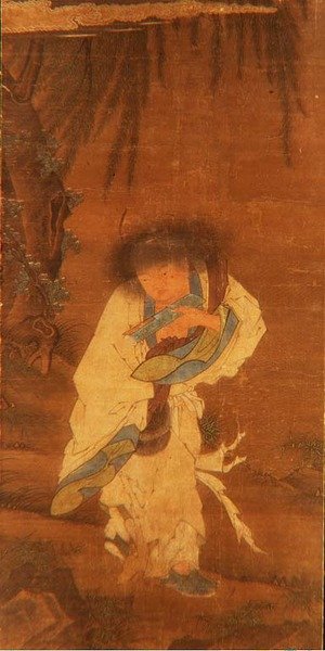 不死身のハン・シャン」（シルクにインクとカラー 作： 学校の中国語