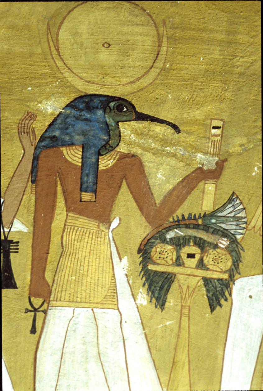 古代エジプト、壁画 インヘルクハウの墓、テーベ、オシリスに