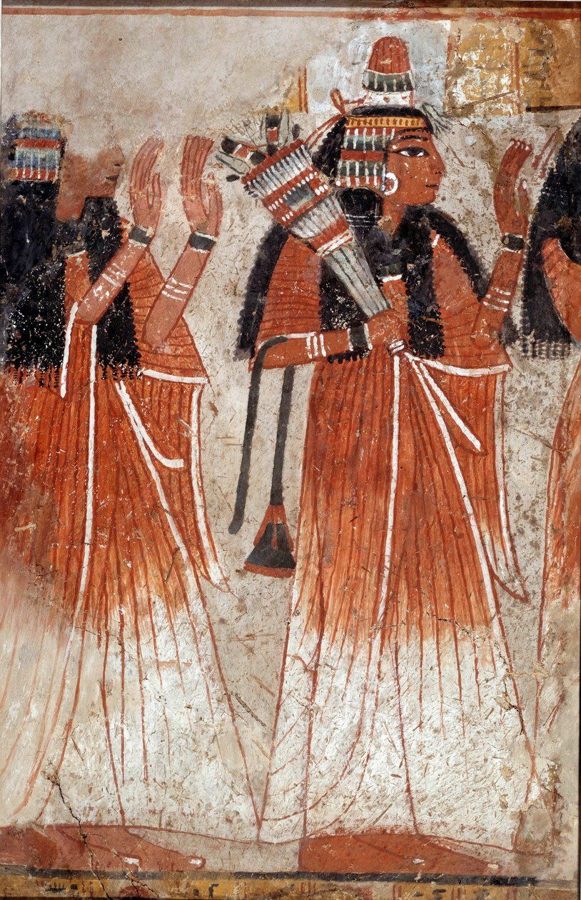 エジプトのアンティキテ：故人の親族の穢れを描いたニアイの墓の壁画の