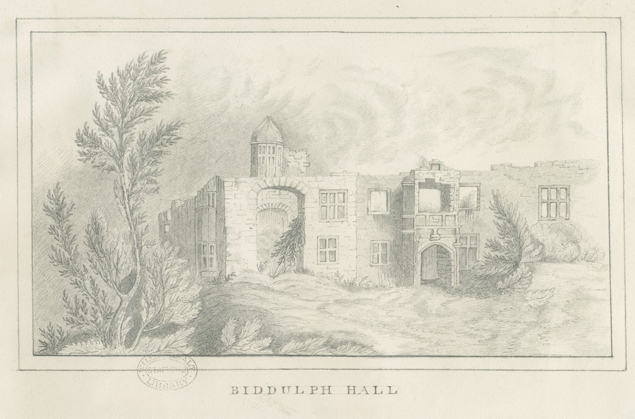 ビダルフホール（旧）：鉛筆画、nd [？1830s]（描画） 作： 学校英語