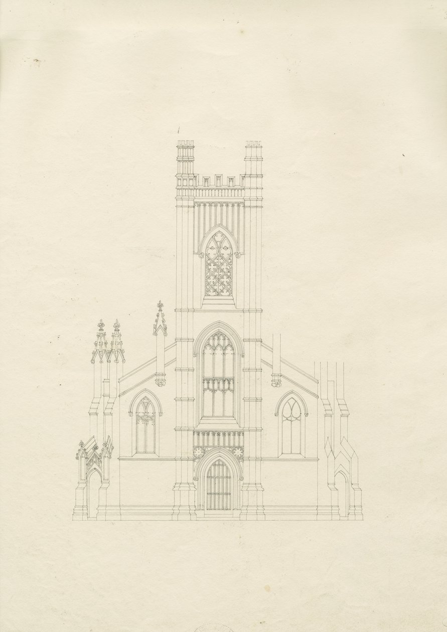 Burton-upon-Trent - Holy Trinity Church: Drawing, nd [?1820s] (drawing) 作： 学校英語