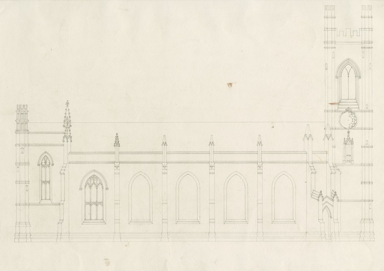 Burton-upon-Trent - Holy Trinity Church: Drawing, nd [?1820s] (drawing) 作： 学校英語
