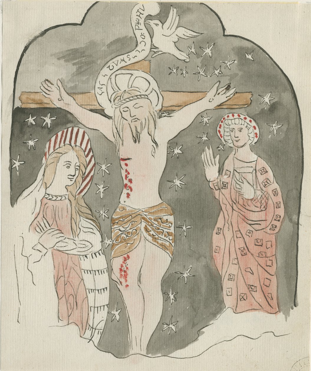リッチフィールド-磔刑の表現（グレイフライアーズ）：水彩画、ND（?18世紀後半）（絵画 作： 学校英語
