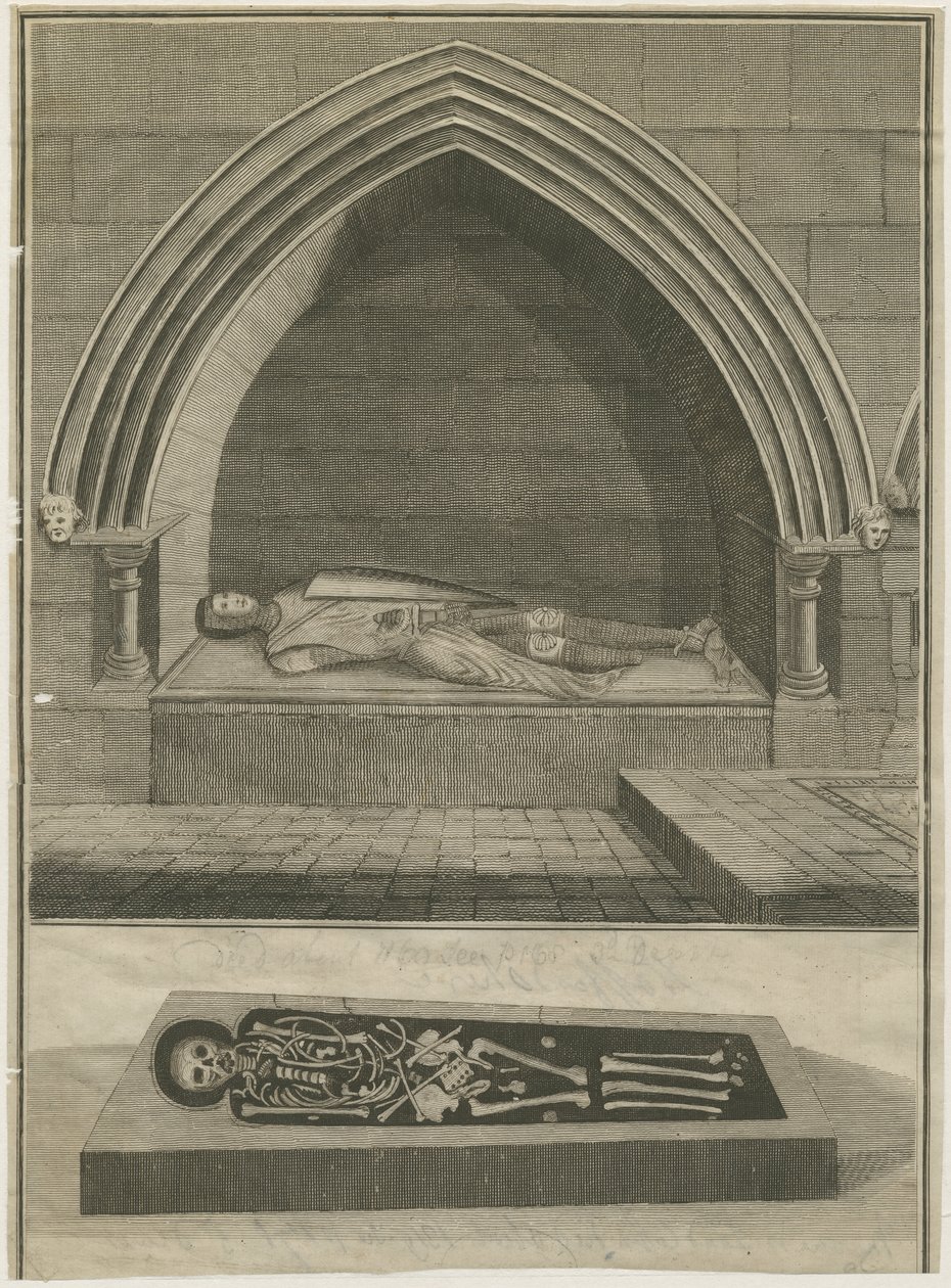 Mavesyn Ridware - Tomb of Hugo Mavesyn: engraving, nd [?18 cent] (print) 作： 学校英語