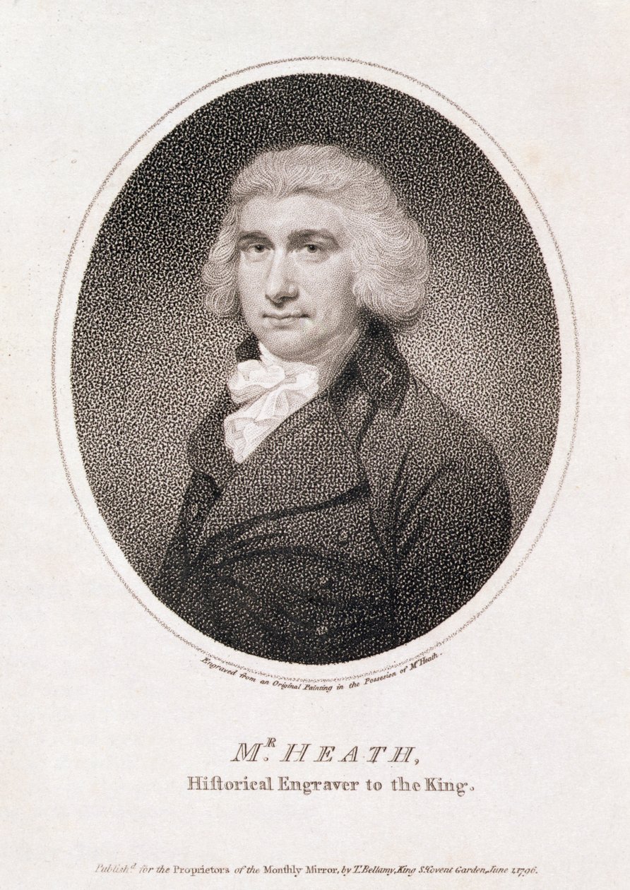 Mr Heath, Historical Engraver to the King, pub. for the Proprietors of Monthly Mirror, by T. Bellamy 作： 学校英語