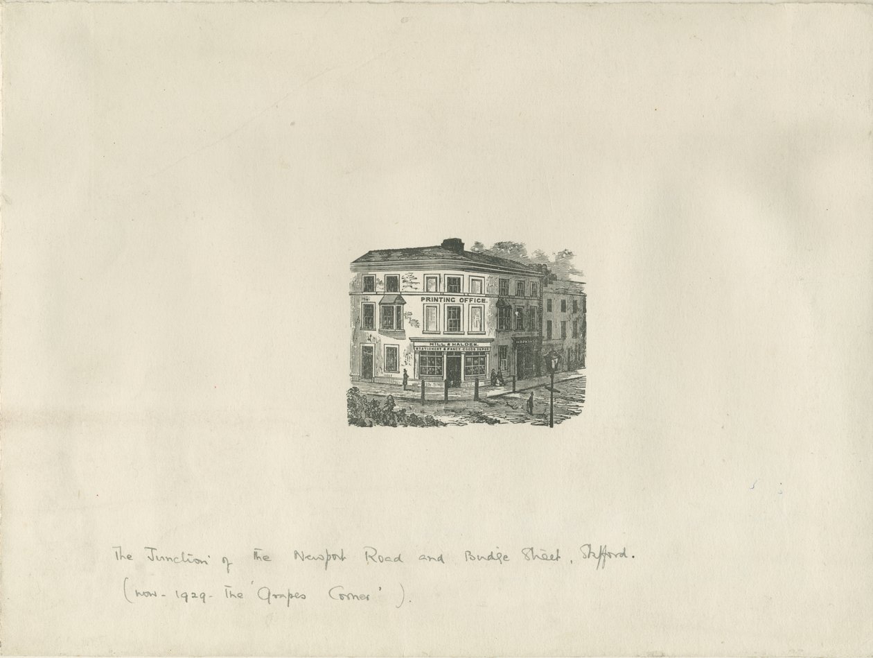 Stafford - Printing Office: wood cut engraving, nd [19th cent] (print) 作： 学校英語