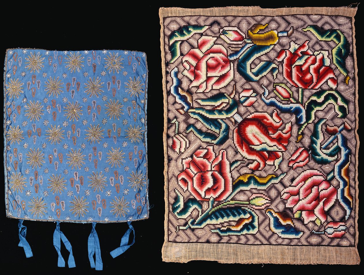 刺繍入りクッションカバー2枚（英語 作： 学校英語