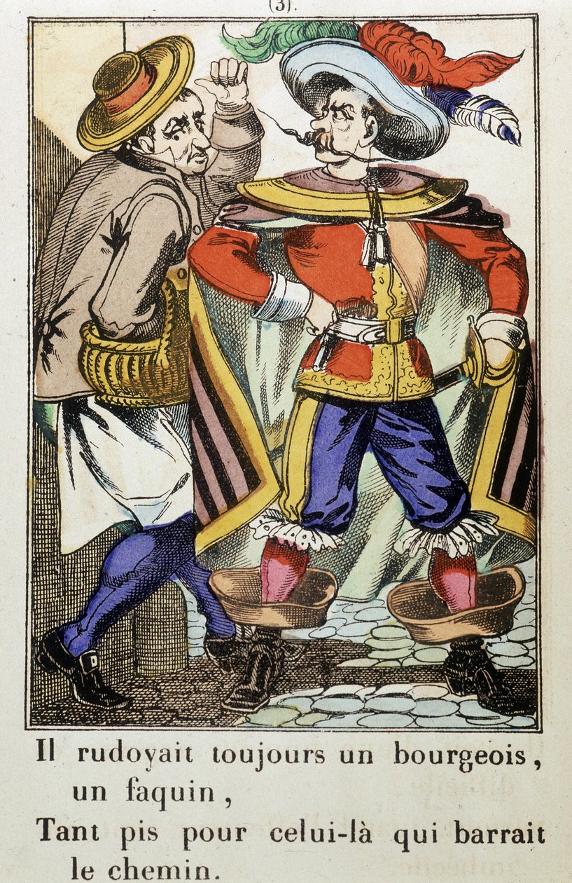 キャプテン・フラカス：「彼はいつもブルジョワを気取っていた...」小説：Theophile Gautier（1811-1872） - Image by Epinal 作： 学校フランス語