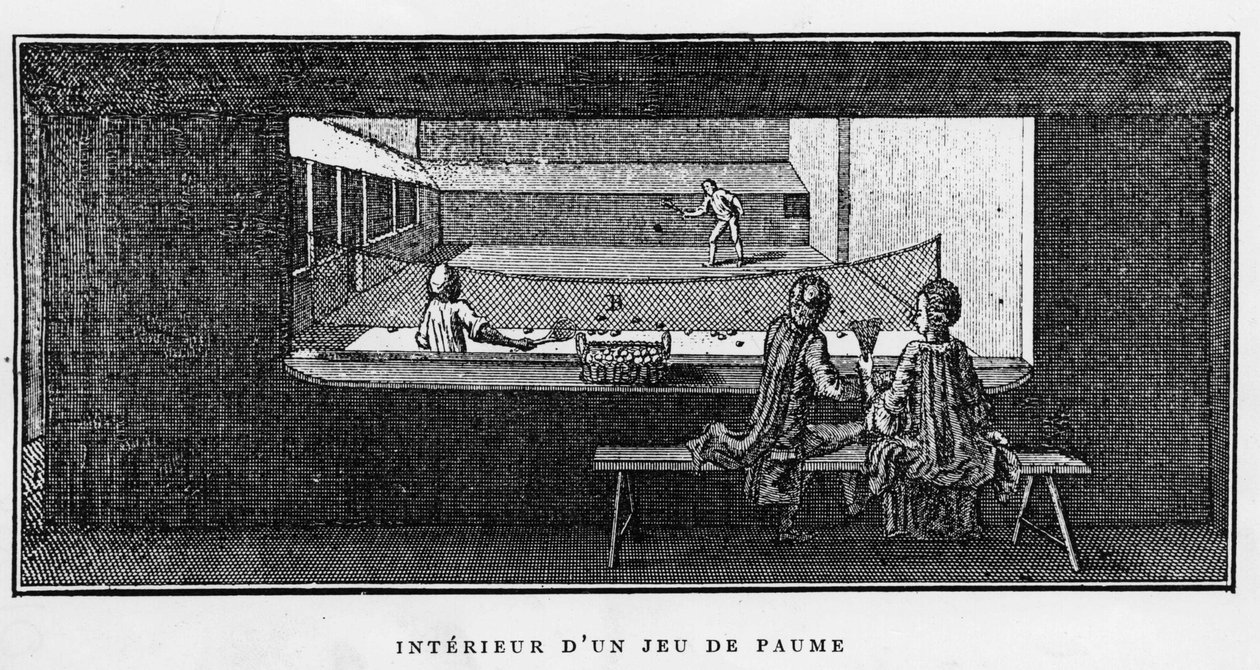 ジュ・ド・ポームの内部 作： 学校フランス語