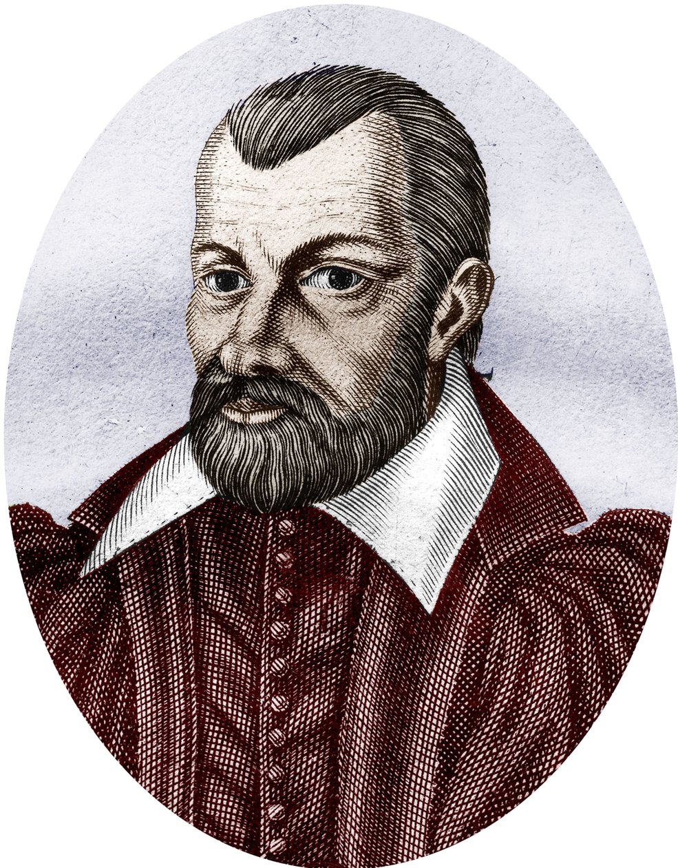 ジャン・ボダン 1530-1596年（カラー版画） 作： 学校フランス語