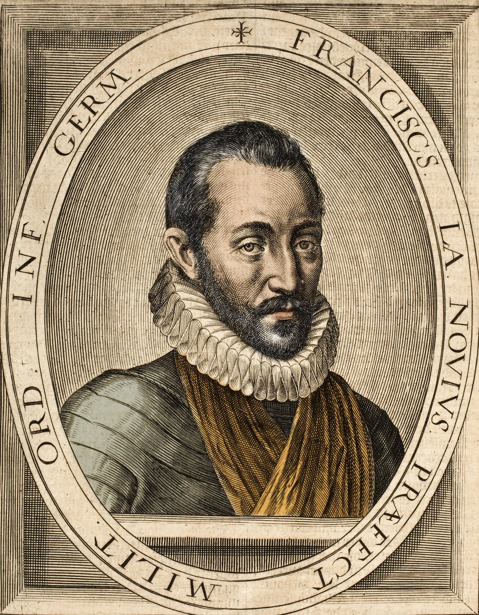 Speeches politiques et militaires francais」を著したフランソワ・ド・ラ・ヌエ（1531-1591）の肖像 - ブラ・ド・フェール（鉄の腕）と呼ばれたフランソワ・ド・ラ・ヌエ 作： 学校フランス語