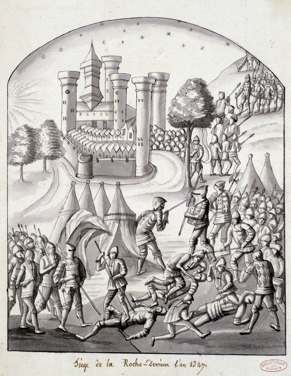 1349年のロシュ＝デリアンの包囲戦 作： 学校フランス語