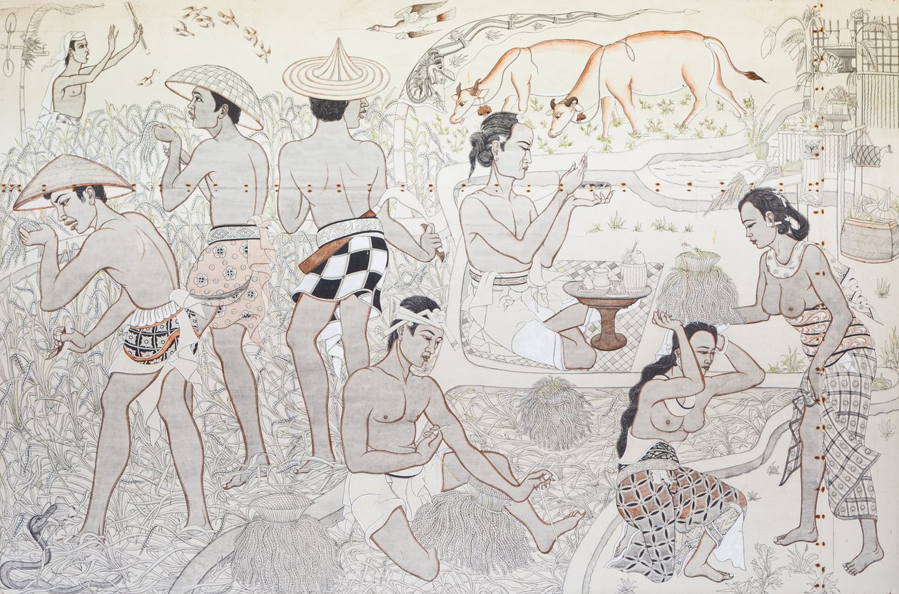 壁画（壁画） 作： 学校のインドネシア語