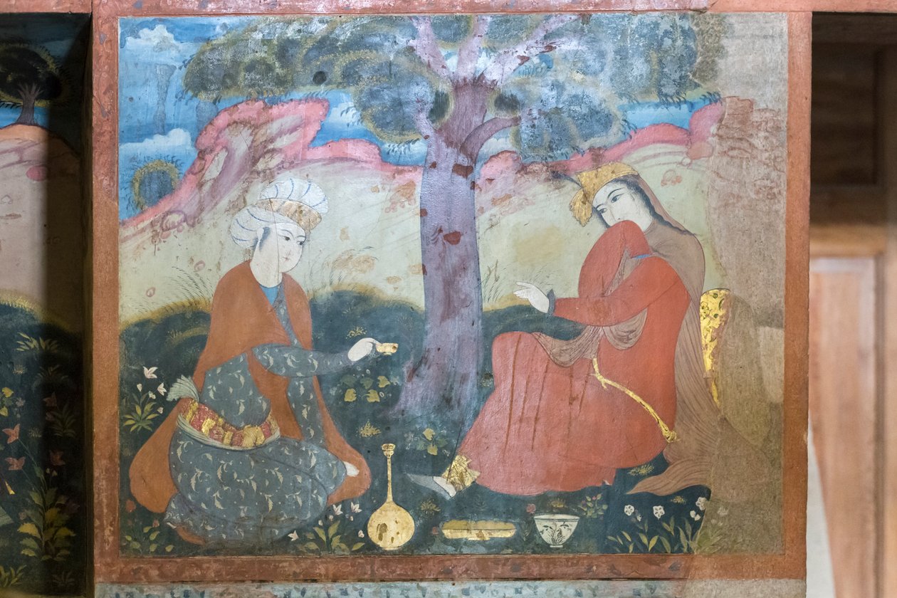 Fresco no Chehel Sotoun Palace, Esfahan, Irã 作： 学校イラン