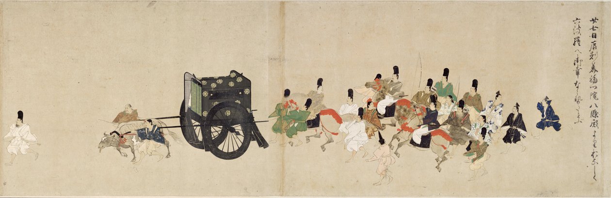 戦国絵物語 六波羅行幸 (戦国絵物語 六波羅行幸) - 無名作 紙本水彩・墨 五巻 作： 学校日本語