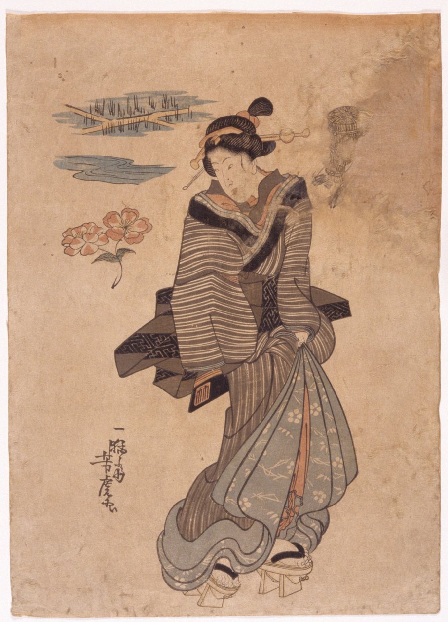 無題（カラー木版画） 作： 学校日本語