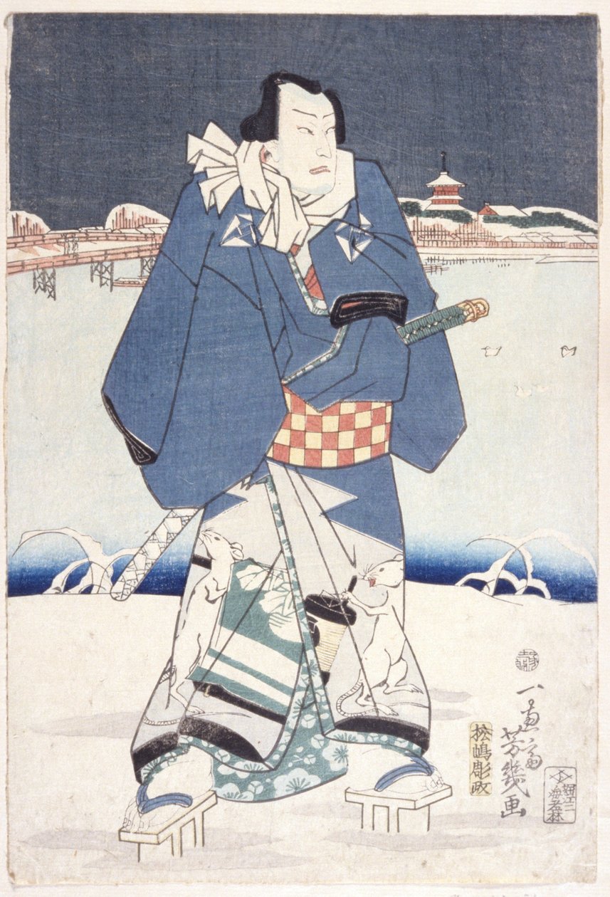 無題（カラー木版画） 作： 学校日本語