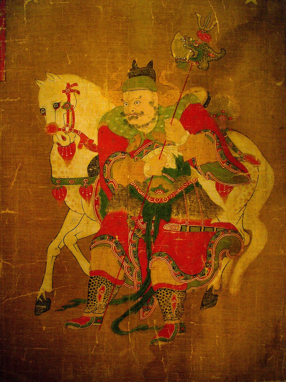 馬を連れた地獄の使者、麻巻の絵、朝鮮時代、クリー大韓民国、ソウル国立博物館 作： 学校韓国語