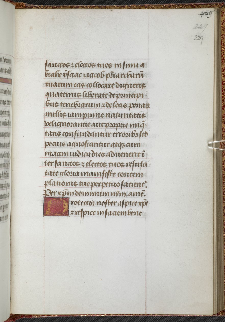 キングズ9、f.229r、時祷書、サラムの使用（「アン・ブーリンの時祷書」）（ヴェラム） 作： オランダの学校