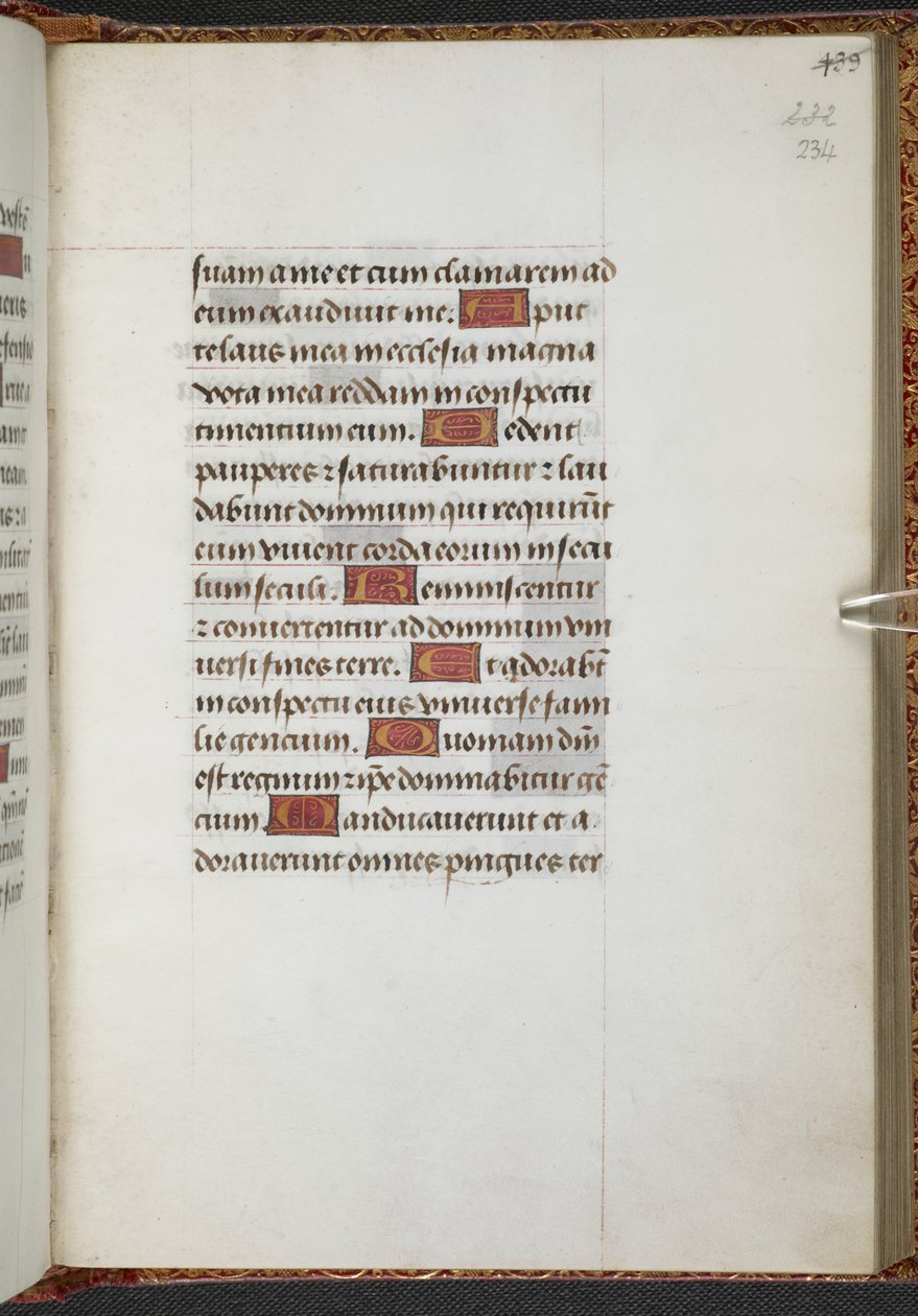 キングズ9、f.234r、時祷書、サラムの使用（「アン・ブーリンの時祷書」）（ヴェラム） 作： オランダの学校