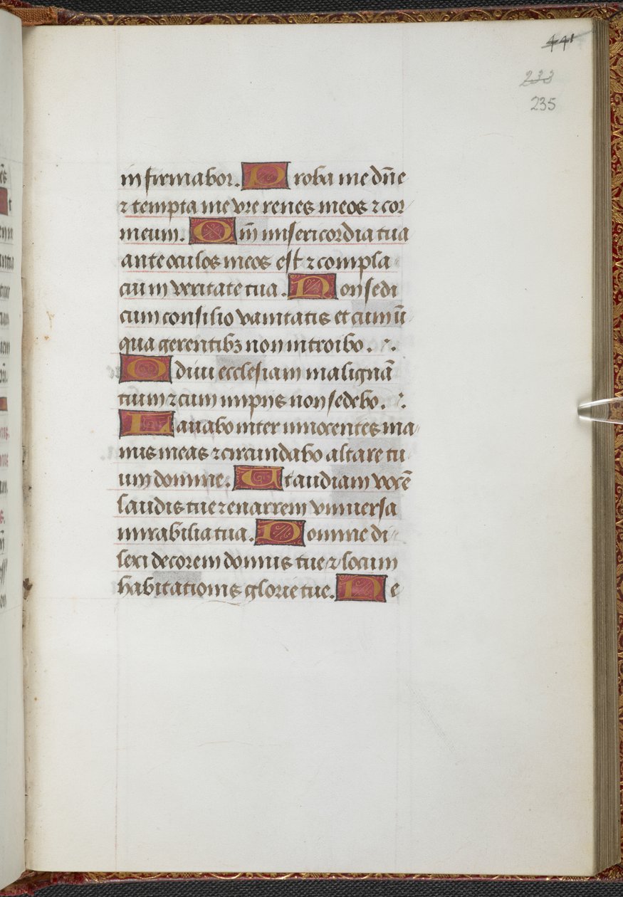 キングズ9、f.235r、時祷書、サラムの使用（「アン・ブーリンの時祷書」）（ヴェラム） 作： オランダの学校