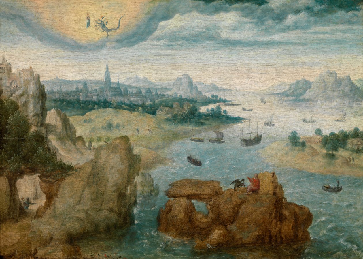 São João em Patmos (óleo sobre painel) 作： オランダの学校
