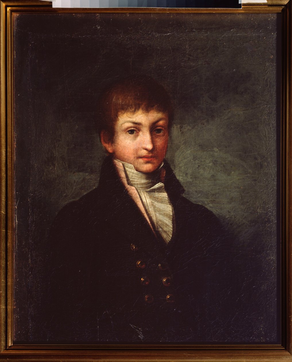 詩人コンスタンチン N. バチュシコフ (コンスタンチン バチュシコフ) (1787-1855) の肖像画。 ロシアの巨匠の絵画、キャンバスに油彩、1800 年頃。 ロシア美術 作： 学校ロシア語