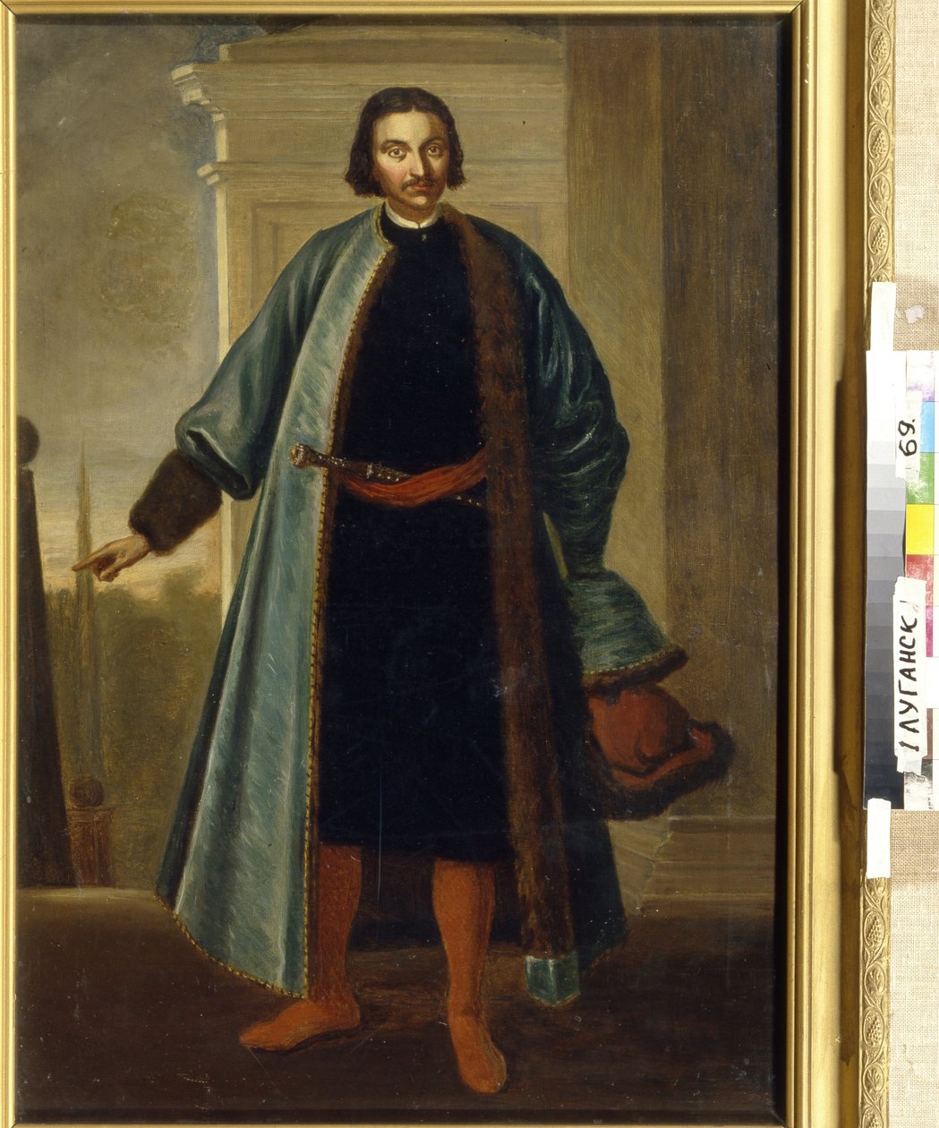 アニキタ・イワノビッチ・レプニン王子 (1668-1726) の肖像画。 (王子 A. I. レプニンの肖像)。 ロシアの軍人および政治家で、大北方戦争（1700年～1721年）で際立った活躍をし、その後リヴォニアの総督を務め、親密で熱烈だった 作： 学校ロシア語