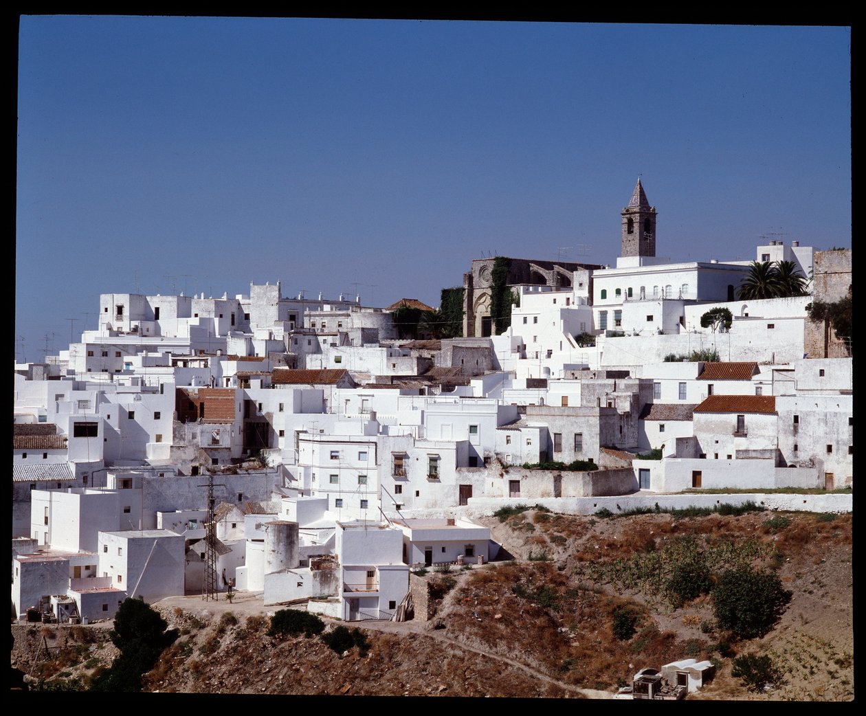 Vejer de la Frontera, Andalusia Spainの眺め。 作： 学校スペイン語