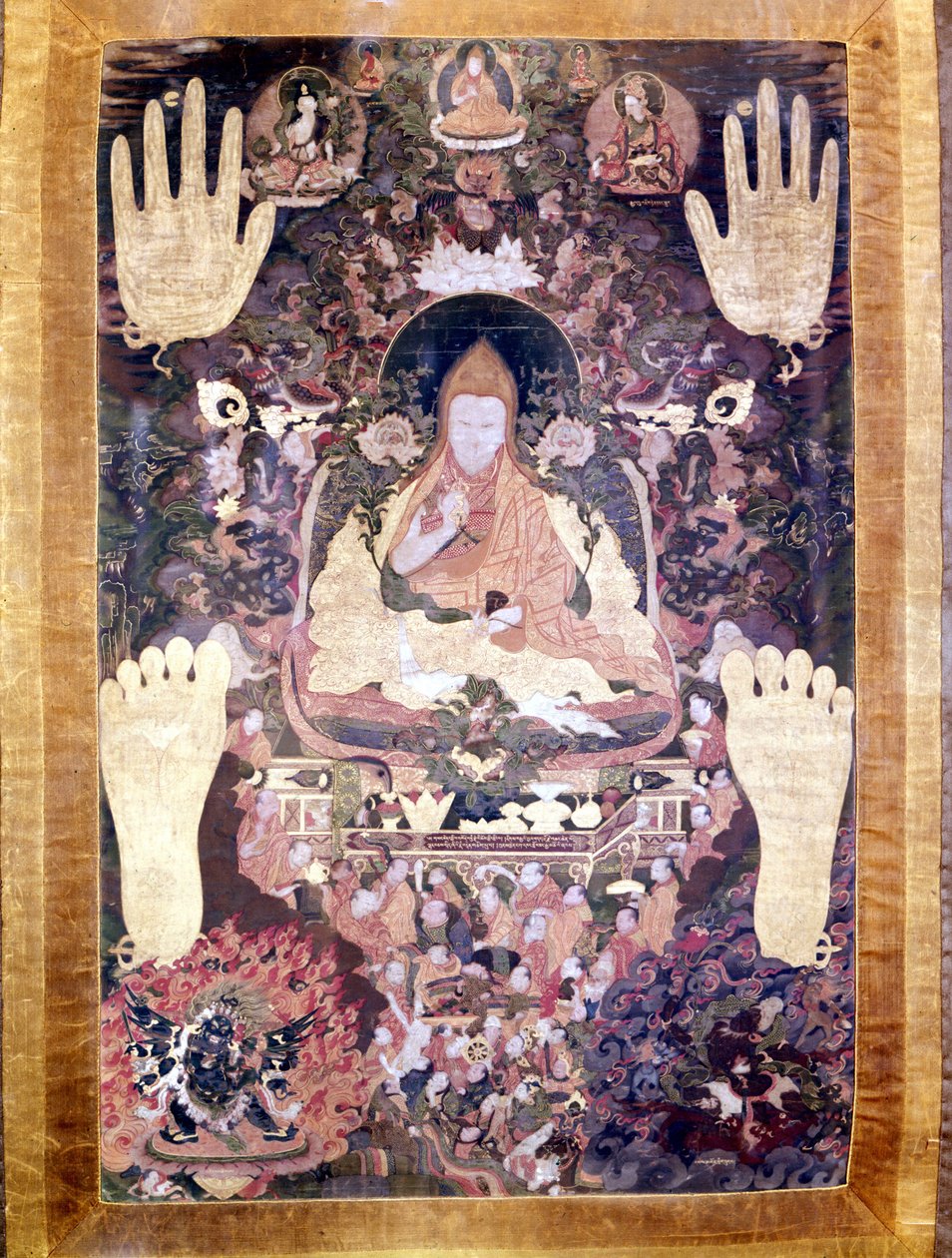 Blo Bzang Rgya ktso、歴史上最も輝かしく重要な第5代ダライ・ラマ。チベットのタイカ、ギメ美術館、パリ 作： 学校チベット
