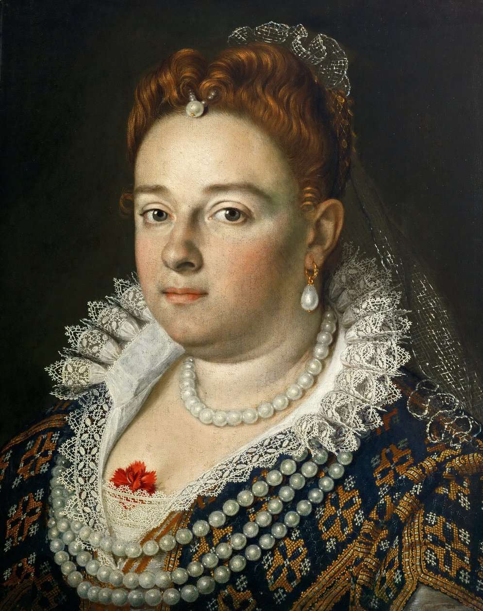 ビアンカカペッロ1548〜1587年の肖像画、トスカーナ大公爵、1585-1586年 作： シピオーネプルゾン