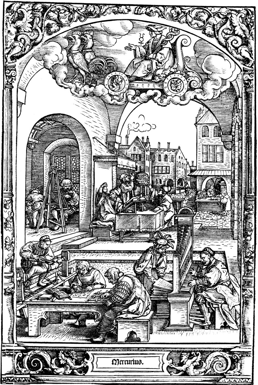 マーキュリー、1531年 作： Sebald Beham