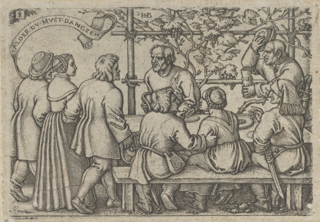 農民の饗宴、「農民の饗宴または十二ヶ月」、1546-47年から。 作： Sebald Beham