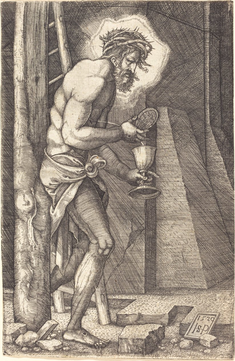 十字架のふもとの悲しみの男 作： Sebald Beham