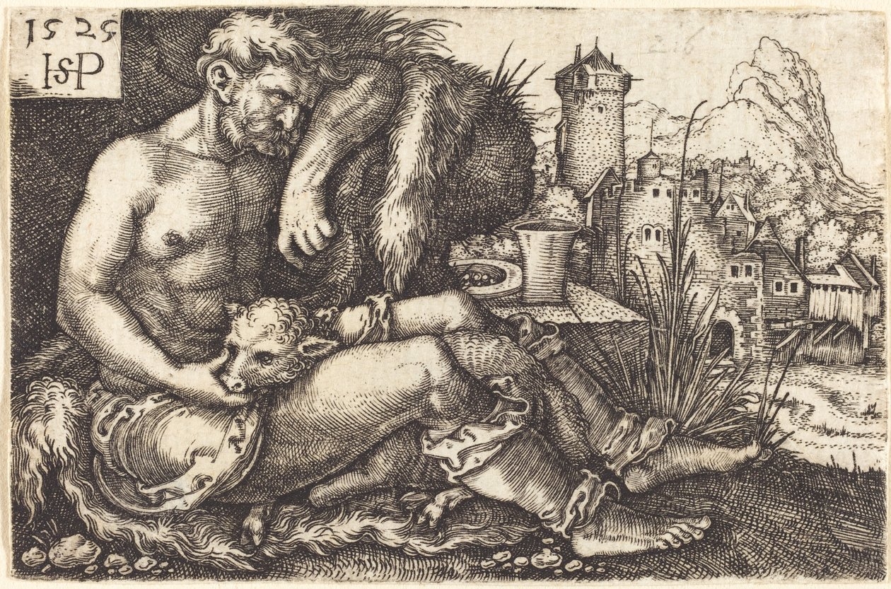 羊飼い 作： Sebald Beham