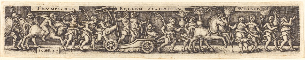 高貴な栄光の女性の凱旋行列 作： Sebald Beham