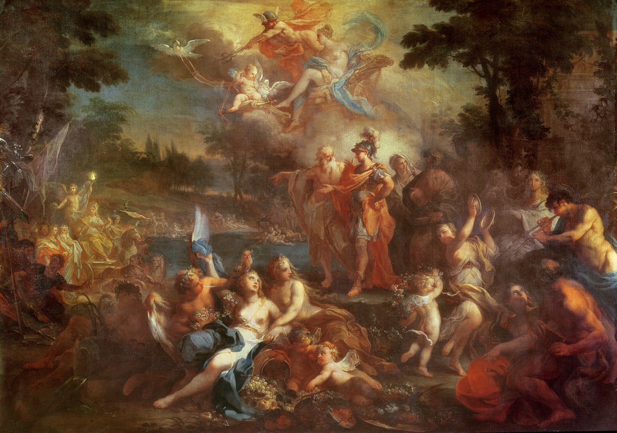エリシアンフィールドのアイネイアスのビジョン、1735-40年頃 作： セバスティアーノコンカ