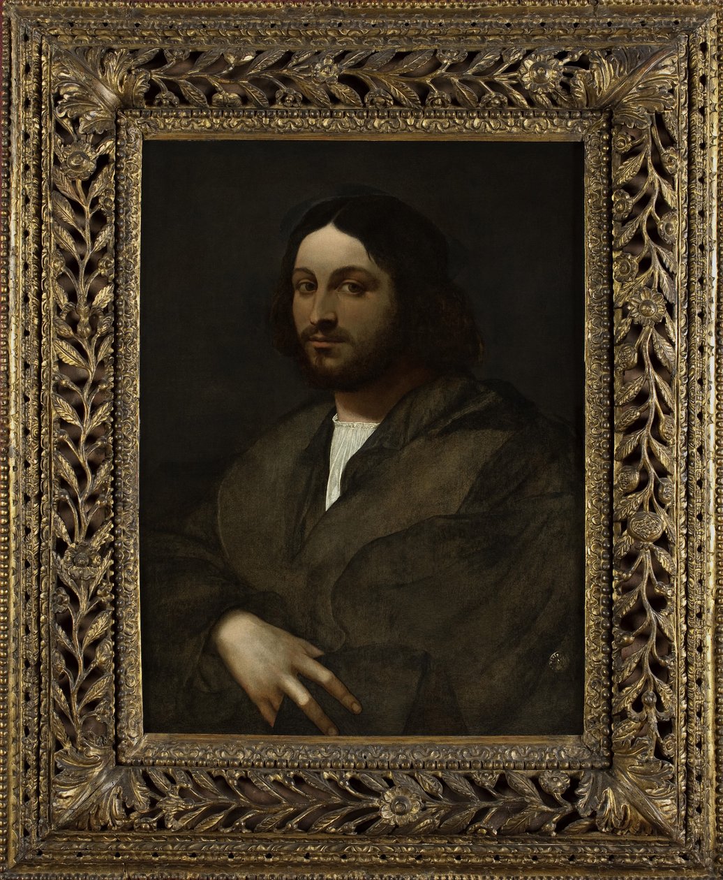 男の肖像、1516-20年頃 作： セバスティアーノ・デル・ピオンボ