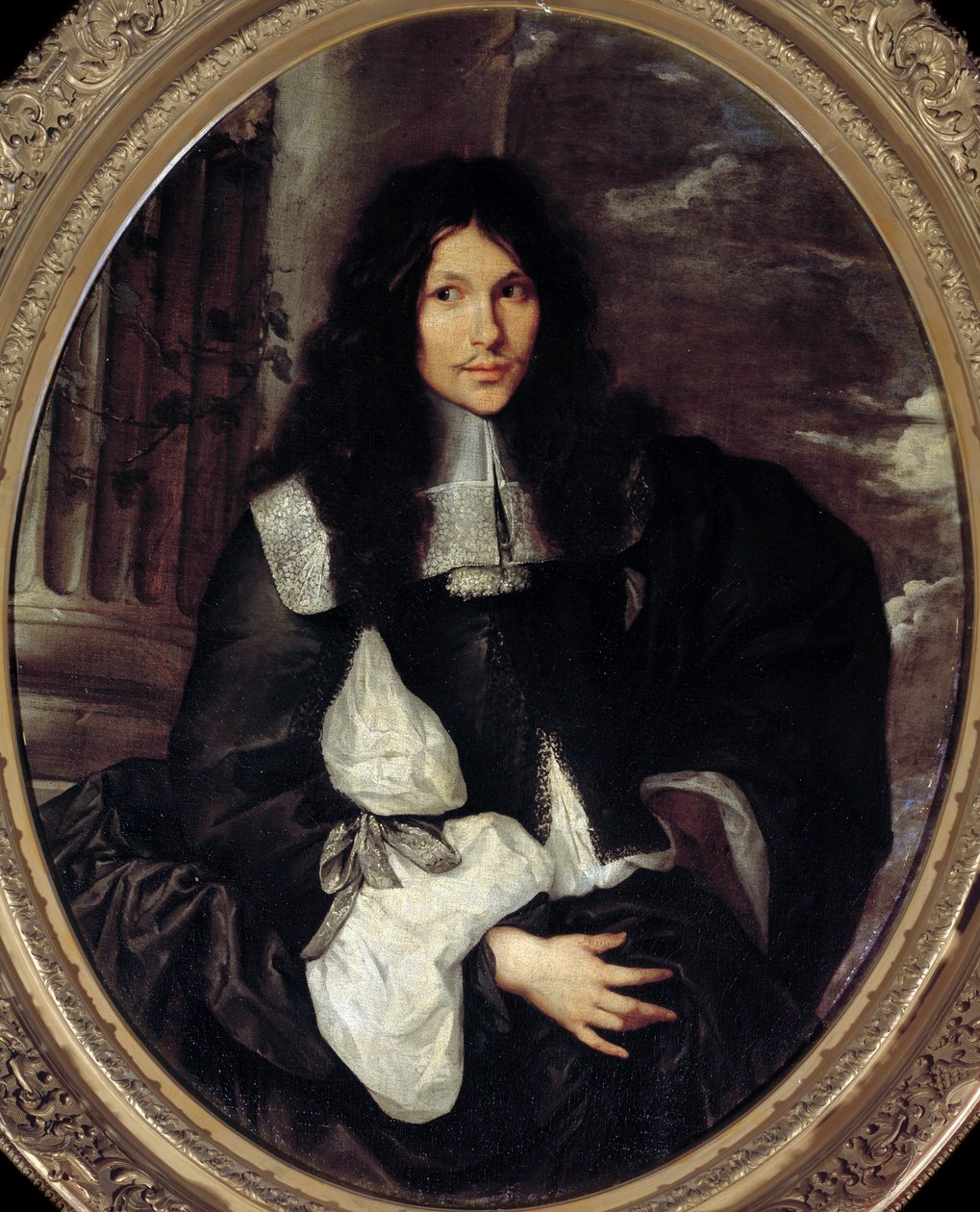 男性の肖像（ジャン・フーケと推定される）。Sebastien Bourdon（1616-1671）の学校の匿名の絵画 作： セバスチャン（学校）ブルドン