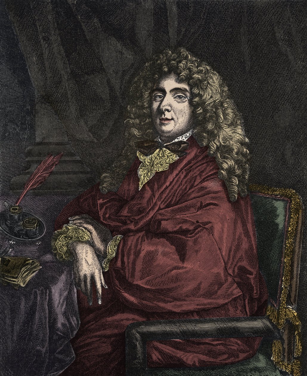 ジャン・バティスト・ポケリン・ディット・モリエールの肖像（Jean Baptiste Poquelin dit Moliere 作： セバスチャンブルドン